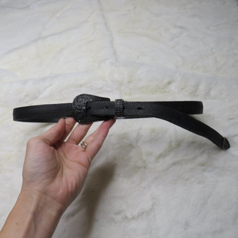 RICCARDO‎ FORCONI black embelished belt